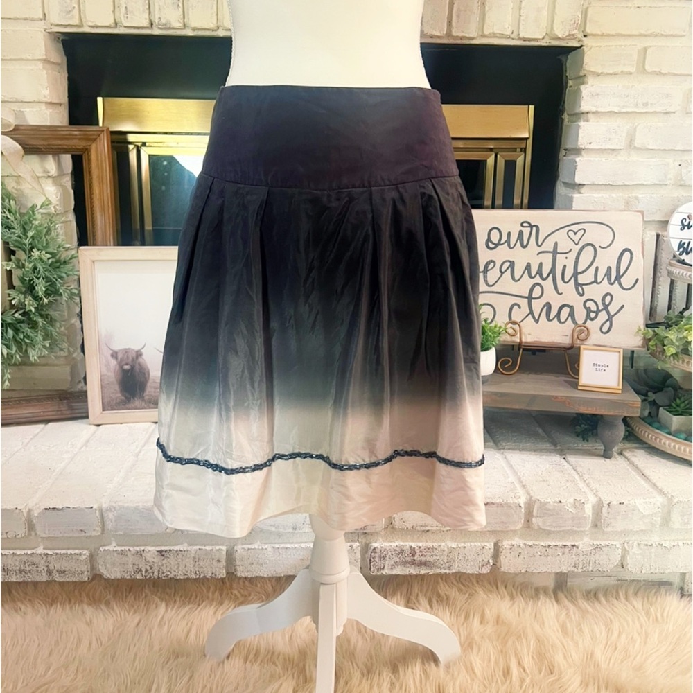 Kenzie Ombré Silk Blend Beaded Skirt